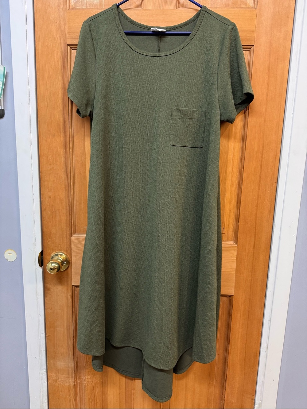 LuLaRoe Olive Green High-Low Scoop Neck Dress
